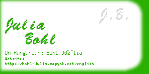 julia bohl business card